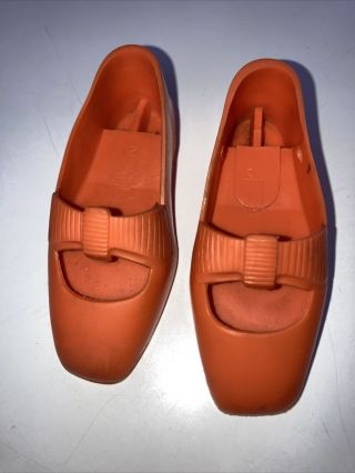Vintage Ideal Crissy Doll Orange Bow Shoes