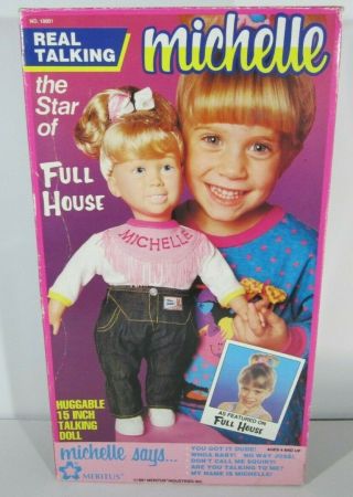 Full House Michelle Talking Doll 14 " Mary Kate Ashley Olsen Vintage 1991