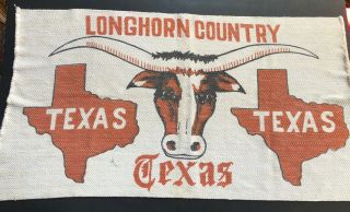 Vintage University Of Texas Longhorns Country Floor Rug Wall Decor Antique Ut