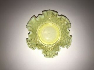 Small Antique Uranium Vaseline Glass Bowl