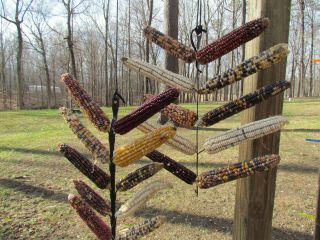 2 Primative Antique Corn Cob Drying Hanging Racks,  Squirrel Feeders ?