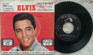 Elvis Presley - One Broken Heart - Usa 45,  Rare Ps