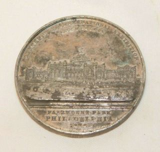 Rare 1876 Philadelphia Centennial Exibition Main Building Worlds Fair Coin Token