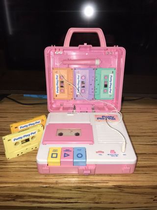 Vintage Ideal Patty Play Pal Doll Cassette Player & Five Cassettes