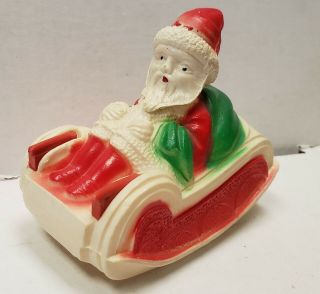 Antique Celluloid Santa In Sleigh By Irwin Usa Christmas Toy