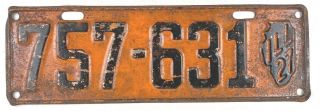 Illinois 1927 Old License Plate Vtg Car Tag Antique Auto Man Cave Gift Rustic