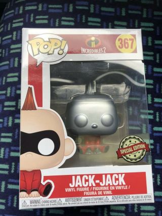Funko Pop 367 Disney Pixar’s Incredibles 2 Jack Jack Special Edition Rare