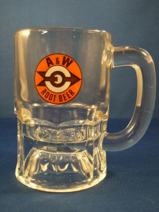 Rare 1963 A&w Root Beer Mug With Bullseye Logo And Flared Base