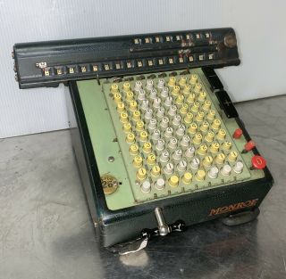 Monroe High Speed Adding Calculator Machine Antique Vintage Without Cord Heavy