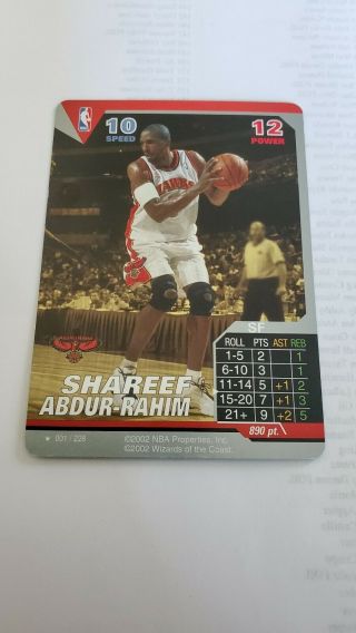 2002 - 03 Nba Showdown 101 Shareef Abdur - Rahim Short Print Rare Very Limited Nr