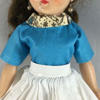 Vintage Top & White Skirt Outfit fits Jill,  White Panties & Hair Bow (No Doll) 3