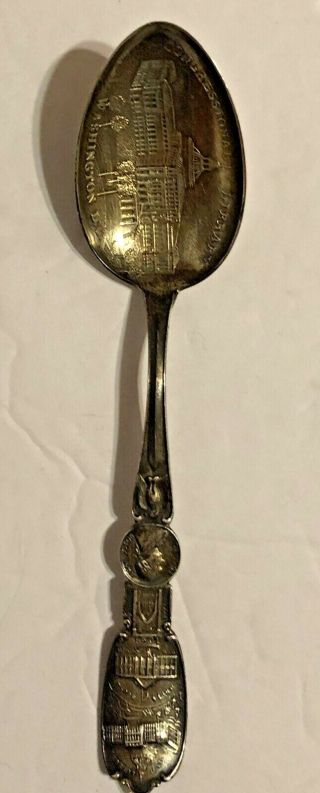 Sterling Silver Washington Dc Souvenir Spoon
