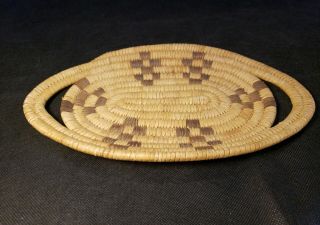 Antique,  Vtg.  Papago Indian,  Basket,  Tray,  Hand Woven,  Art