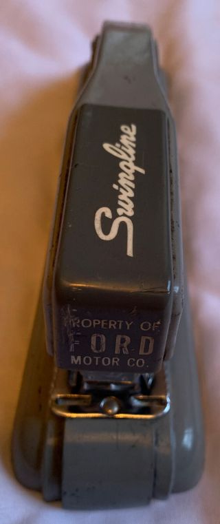 Rare Vintage Swingline No 27 Property Of Ford Motor Company Desk Stapler Gray