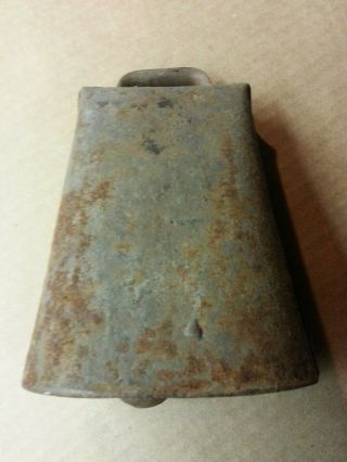 Antique Hand Made 7” Tall Riveted Wrought Iron Maine Cow Bell