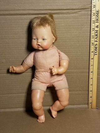 Vintage 14” Ideal Toy Corp.  Thumbelina Wind Up Doll 1960s Ott - 14 Not