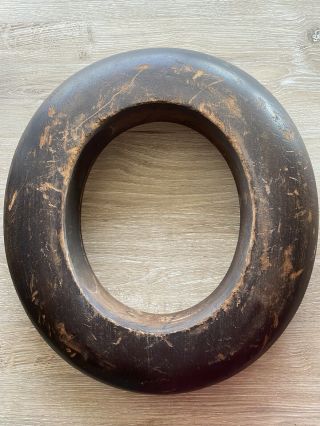 Antique Wooden Hat Brim Millinery Mold 7 1/8” X 5 1/4” X 3”