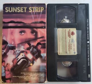 Rare Vhs Tape Vintage 1986 Sunset Strip Action Crime Drama Oop Tom Eglin
