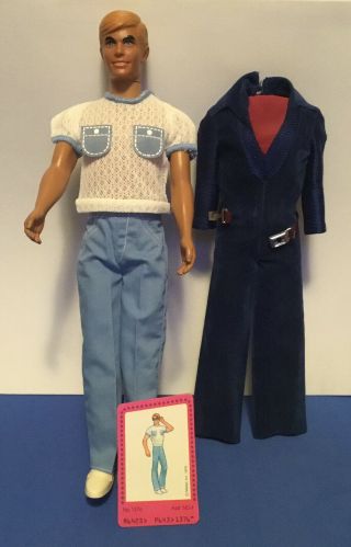 Vintage Mattel Barbie Handsome Superstar Ken Doll Wearing Best Buy Outfit 1376