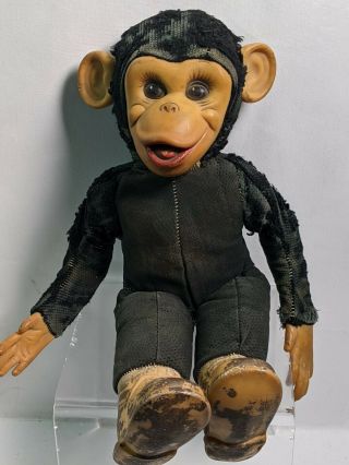 Unbranded Vintage Stuffed Monkey Oddityhas Rubber Face,  Hands,  Boots A - 28