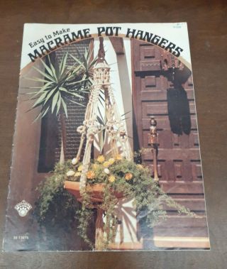 13 Plant Holder Patterns Rare Book Only H224 Easy To Make Macrame Pot Hangers