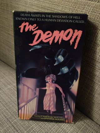 The Demon Vhs Horror Rare Htf Jennifer Holmes Cameron Mitchell