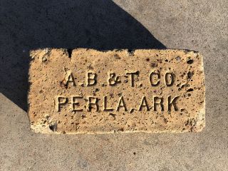 Rare.  Vintage.  A.  B.  & T.  Co.  Furnace.  Brick.  Perla,  Ark.  Perla,  Arkansas