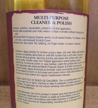 Aulwood Multi - purpose Wood Cleaner and Polish 32oz Made in USA 2