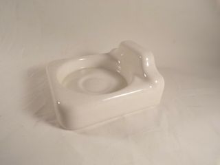 Vintage Porcelain Wall Mount Cup Holder White 20s 30s Bathroom / Kitchen