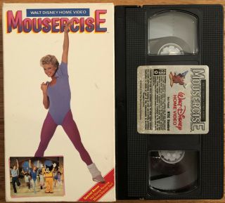 D71 MOUSERCISE Walt Disney VHS 1985 Children ' s Exercise Video RARE 3