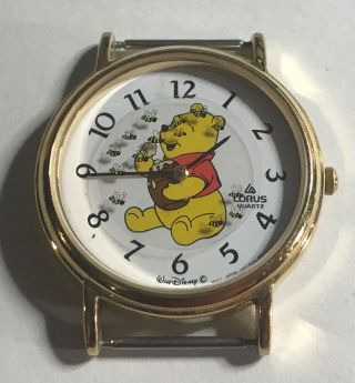 Rare Vintage Lorus Quartz Walt Disney Winnie The Pooh Honey Pot Watch Face V531