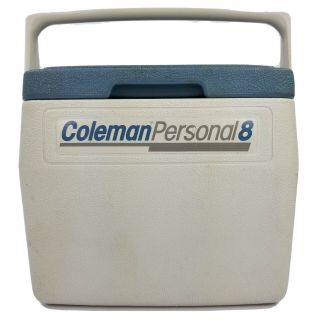 Coleman Personal 8 Cooler 5272 Lunch Box Blue Lid Made In Usa Vintage 1988 Euc