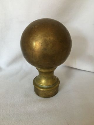 5” Vintage Heavy Brass Ball Finial Post Decor Fence Stair Bed