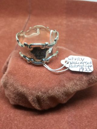 A Vintage Solid Silver Napkin Ring By Henry Williamson Hm Birmingham 1922