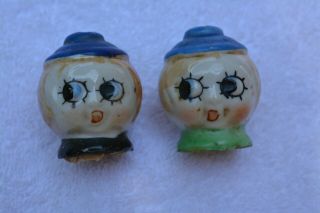 Very Rare Old Vintage Porcelain Japanese Boy And Girl Salt & Pepper Shakers