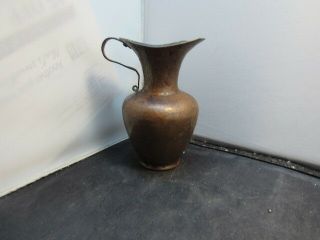 Antique Arts And Crafts Hand Hammered Copper Pitcher