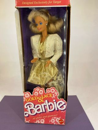 Vintage Mattel Barbie - 1980s - Gold & Lace Barbie - Target Exclusive