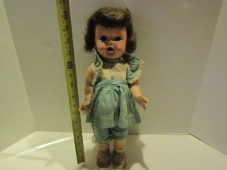 Vintage Doll 16 Inch Ideal W - 16 Hard Plastic Saucy Walker Sleep Eyes Open Mouth