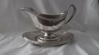 Vintage Reed & Barton Silver - Plated Gravy Boat W/underplate