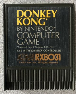 Donkey Kong By Nintendo Rare Vintage Atari 400 800 Xl Xe Rx8031 Game Cartridge