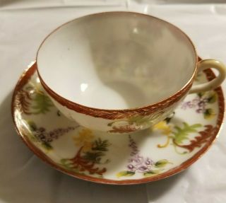 Vintage Japanese Porcelain Tea Cup And Saucer