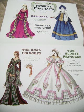 Vtg Paper Dolls Original1988 Fairy Tales By Pat Stall Rare Set Convention?