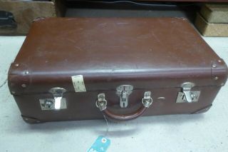 Vintage Globite Pressed Vulcanised Fibre Card Luggage Suitcase Port Travel Case