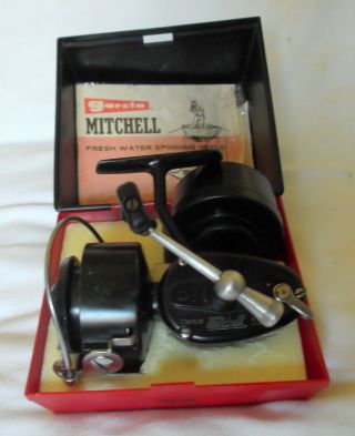 Vintage Garcia Mitchell 300 Spinning Reel & Box 1969