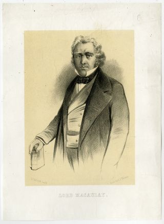Antique Print - Portrait - Lord Thomas Babington Macaulay - Last - Ca.  1870