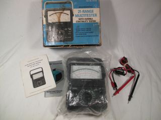 Radio Shack Micronta Multitester 21 - Range Multimeter 22 - 210 Audible Tester W Box