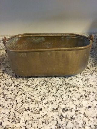 Vintage Copper Fish Seafood Poacher Steamer With Handle Antique