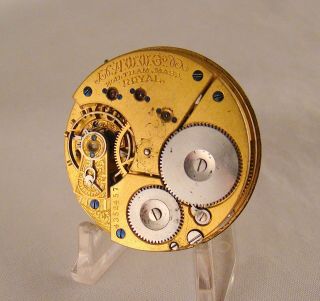 130 Years Old Movement Waltham " Royal " 15 Jewels Open Face 16s Pocket Watch