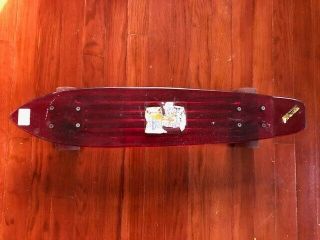 Nash Clear Red Acrylic Translucent Skateboard Vintage Classic 70 