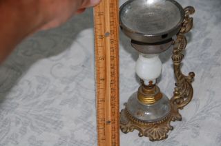 Antique Vicks Vapor Rub Burner Oil Lamp Very Old